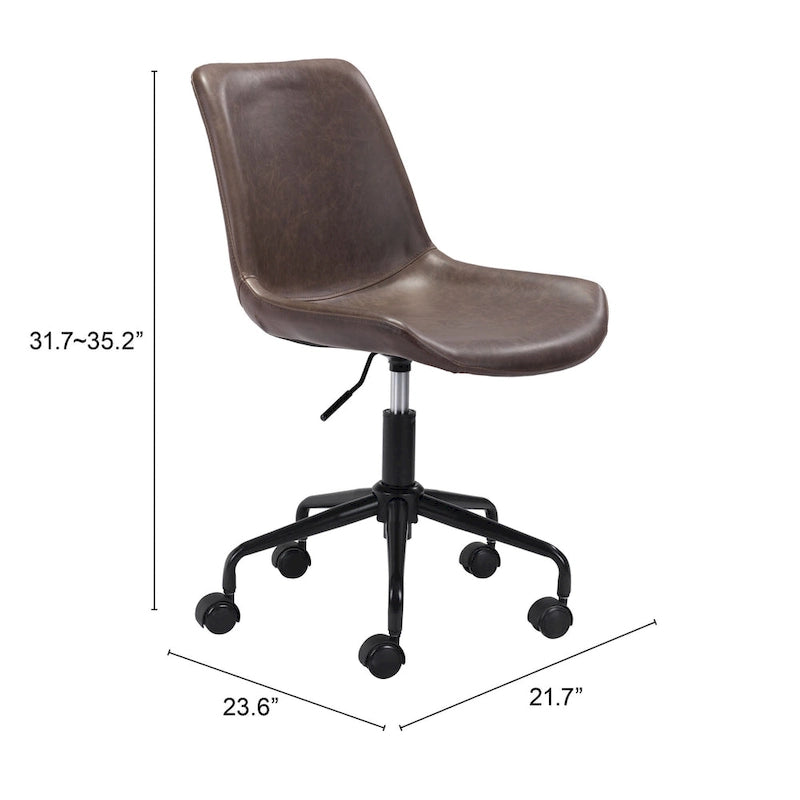 Fauteuil de bureau Byron marron