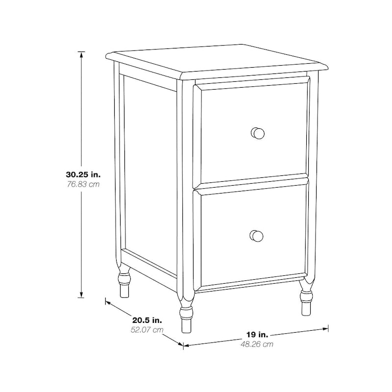 Classeur Knob Hill avec finition merisier antique