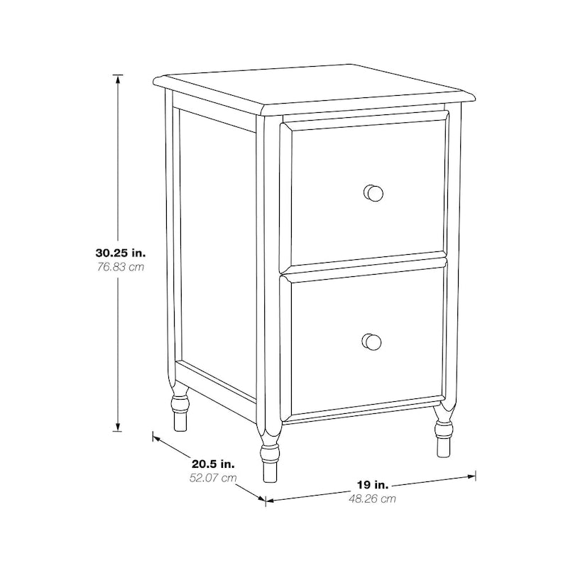 Classeur Knob Hill avec finition merisier antique