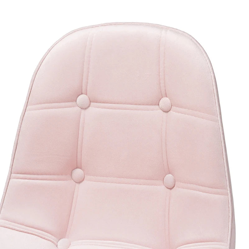 Chaise de bureau pivotante Kabira Contemporary Glam and Luxe en velours et métal doré