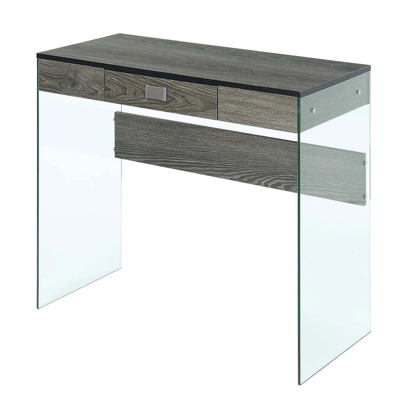 Bureau 36 SoHo 1 tiroir en verre par Convenience Concepts