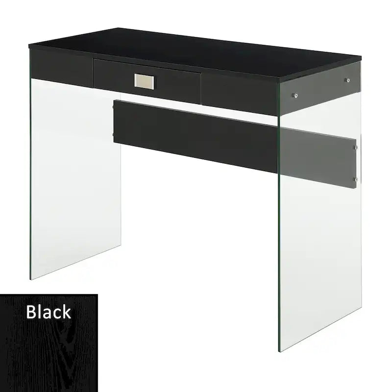 Bureau 36 SoHo 1 tiroir en verre par Convenience Concepts