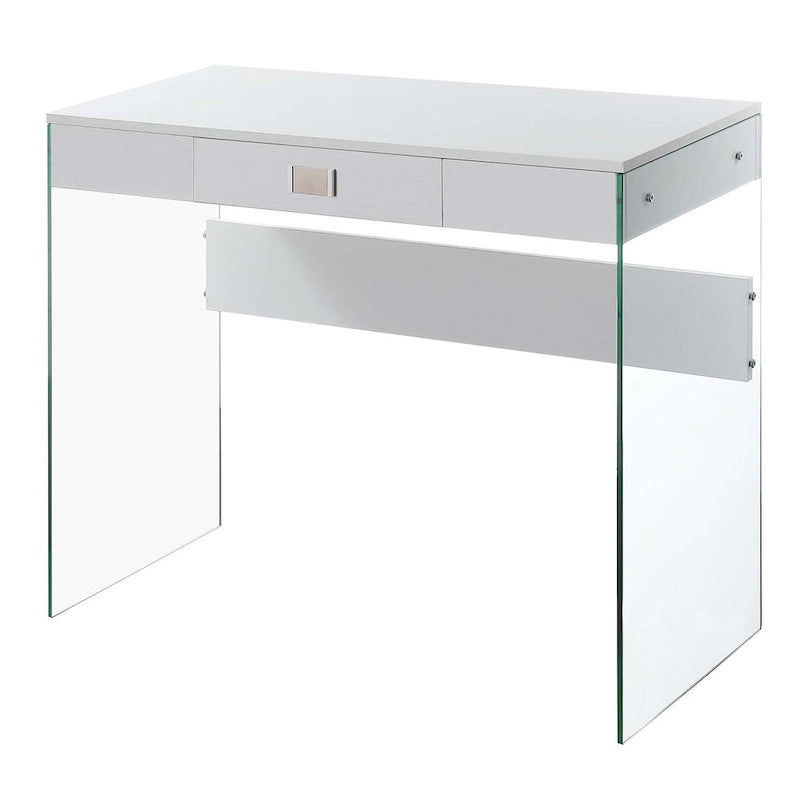 Bureau 36 SoHo 1 tiroir en verre par Convenience Concepts