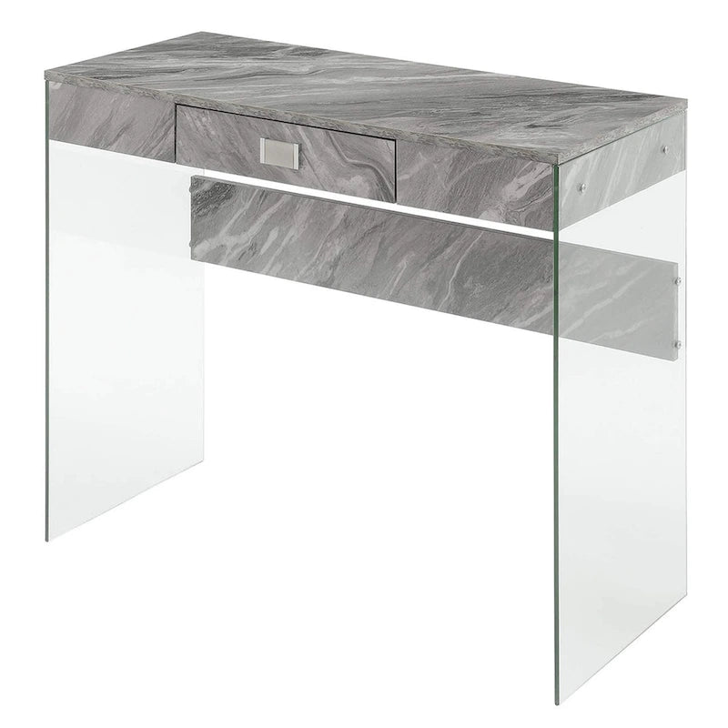 Bureau 36 SoHo 1 tiroir en verre par Convenience Concepts