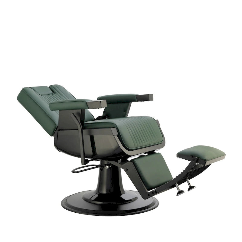 Fauteuil de barbier inclinable SHERMAN Heavy Duty, vert