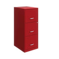 Classeur vertical 3 tiroirs rouge lave Space Solutions