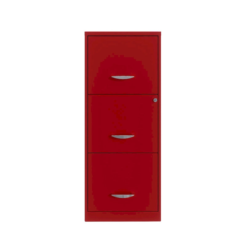 Classeur vertical 3 tiroirs rouge lave Space Solutions