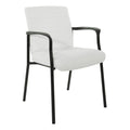 Chaise visiteur en similicuir et cadre noir