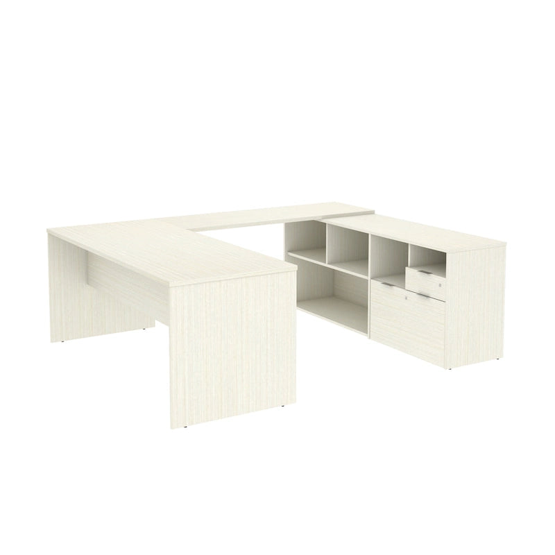 Bureau en U Bestar i3 Plus avec deux tiroirs