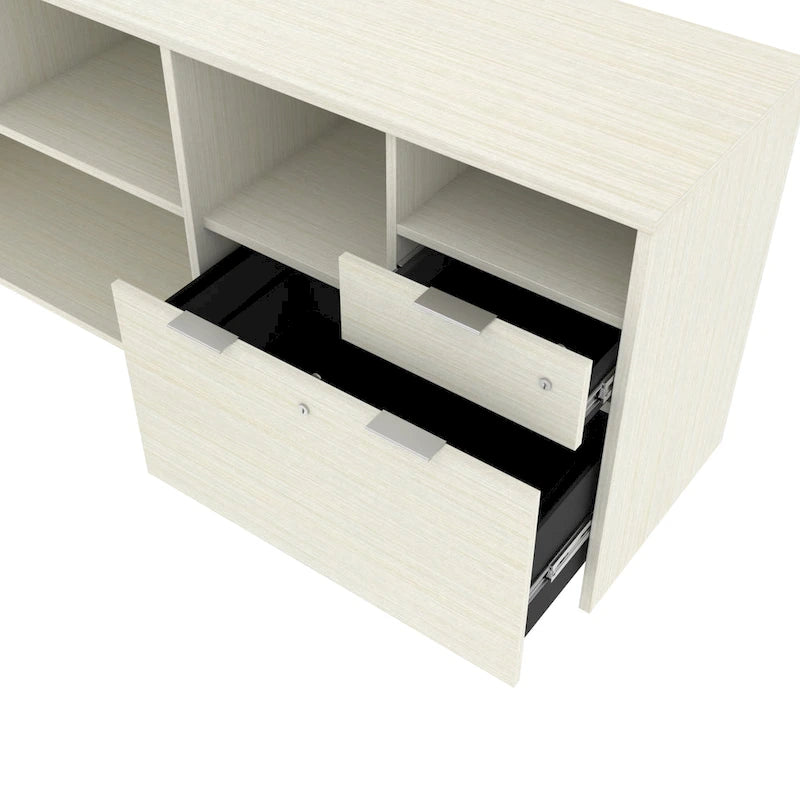 Bureau en U Bestar i3 Plus avec deux tiroirs
