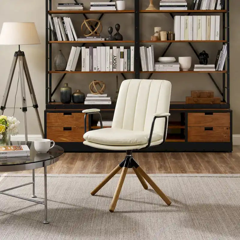 Chaise de bureau pivotante Art Leon de style Mid-century, lot de 2