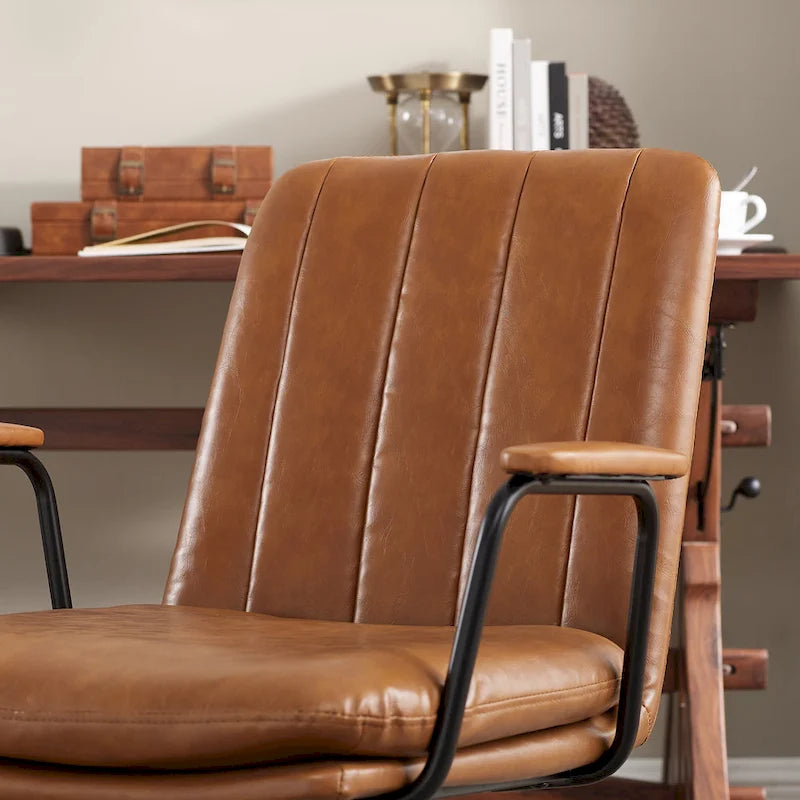 Chaise de bureau pivotante Art Leon de style Mid-century, lot de 2
