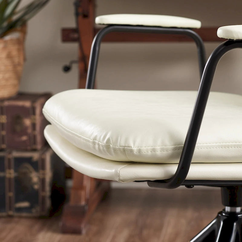 Chaise de bureau pivotante Art Leon de style Mid-century, lot de 2
