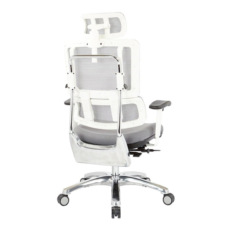 Fauteuil de bureau de direction Proline II en maille verticale blanche respirante