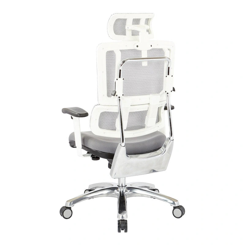 Fauteuil de bureau de direction Proline II en maille verticale blanche respirante