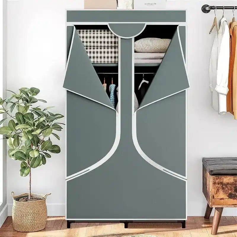 Armoire de rangement portable en tissu - 17,7P x 34,6L x 66,1H