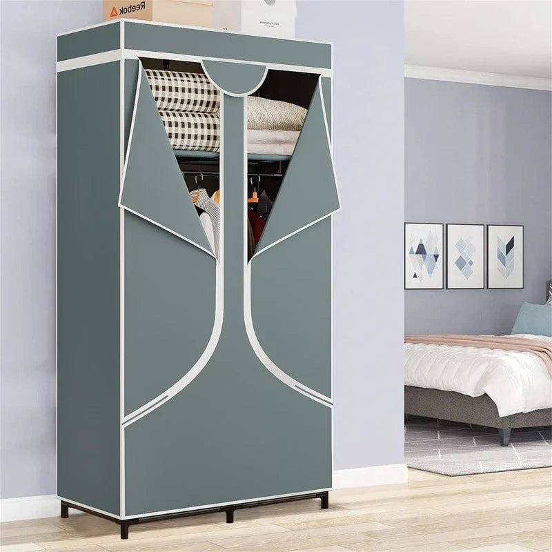 Armoire de rangement portable en tissu - 17,7P x 34,6L x 66,1H