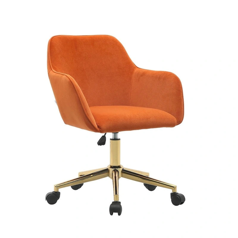 Chaise de bureau à domicile avec pieds en métal doré