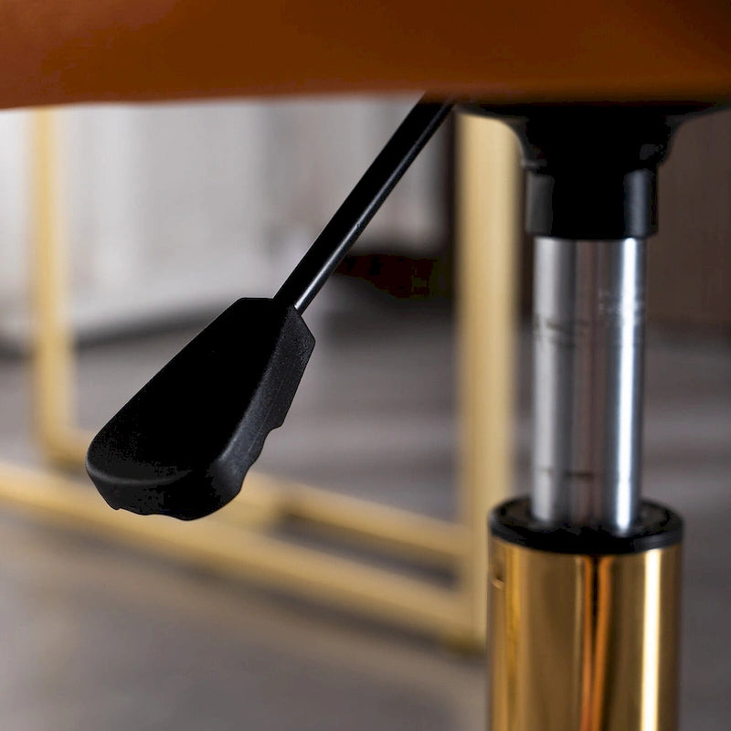 Chaise de bureau à domicile avec pieds en métal doré