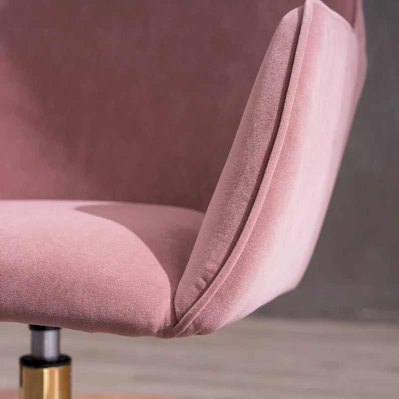 Chaise de bureau à domicile avec pieds en métal doré