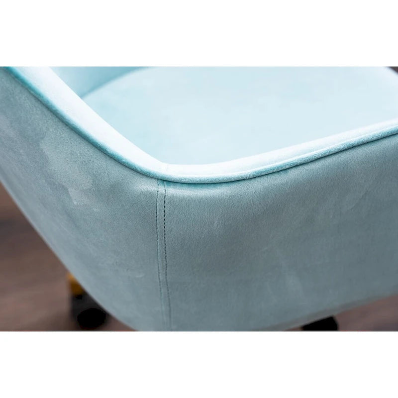 Chaise de bureau à domicile avec pieds en métal doré