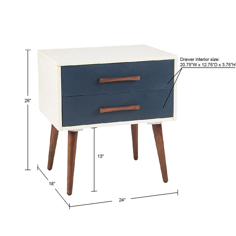Table de chevet avec rangement Jeremy INK+IVY