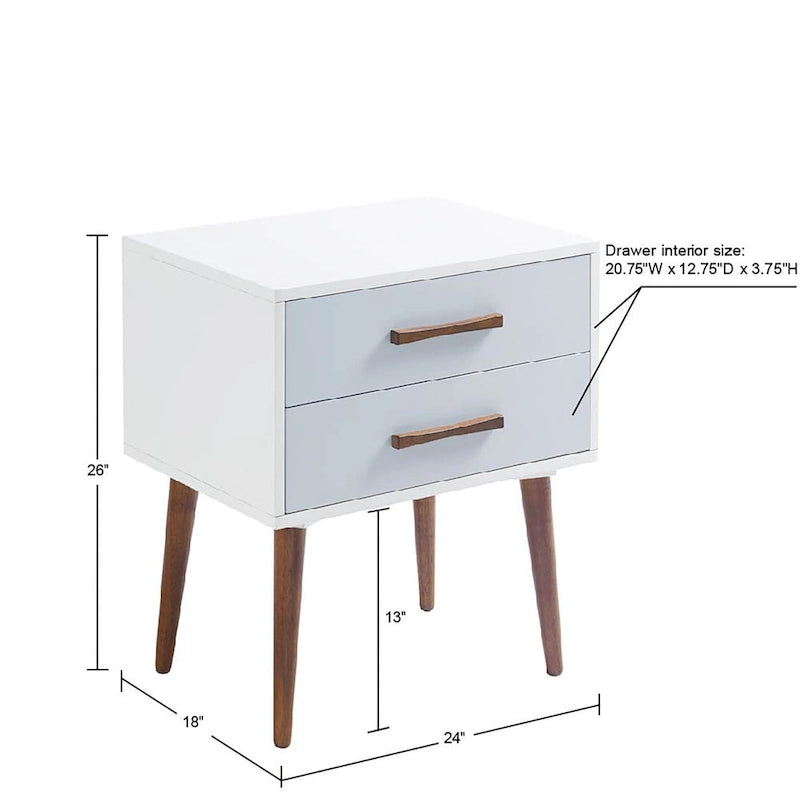 Table de chevet avec rangement Jeremy INK+IVY