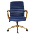 Chaise Baldwin mi-dossier en similicuir