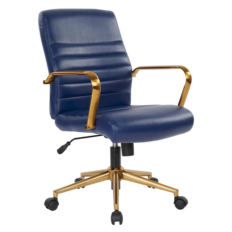 Chaise Baldwin mi-dossier en similicuir