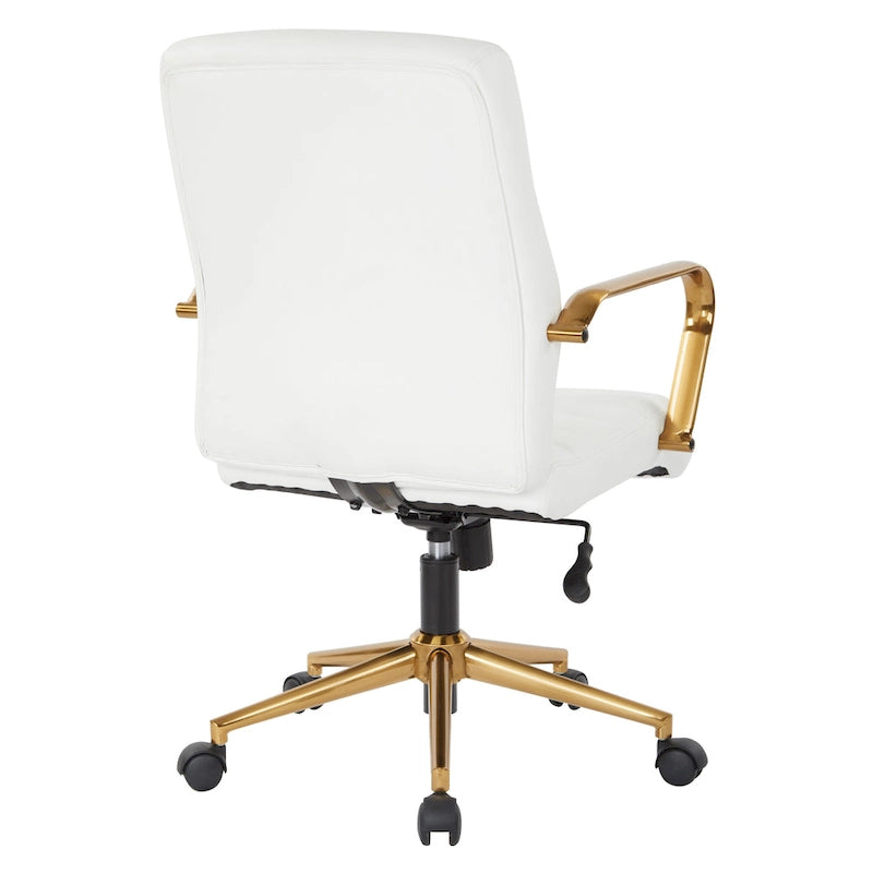 Chaise Baldwin mi-dossier en similicuir