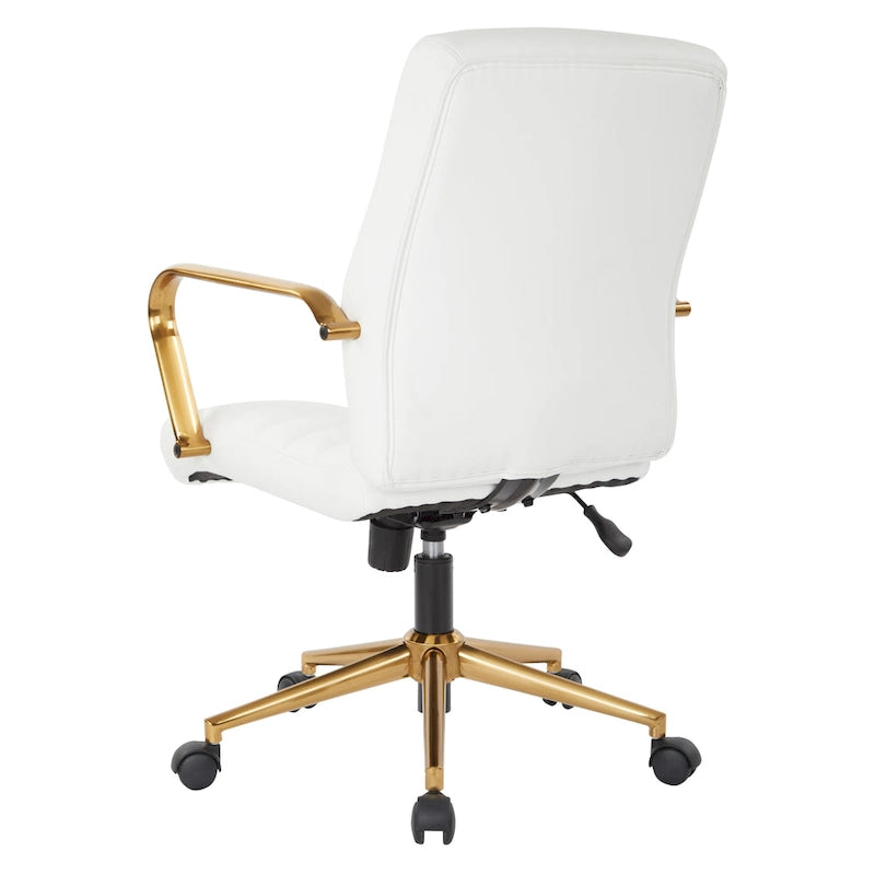 Chaise Baldwin mi-dossier en similicuir