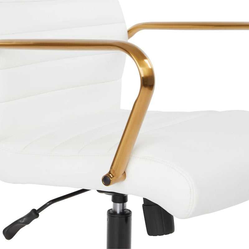 Chaise Baldwin mi-dossier en similicuir