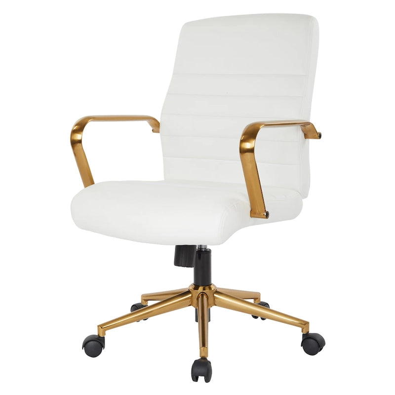 Chaise Baldwin mi-dossier en similicuir