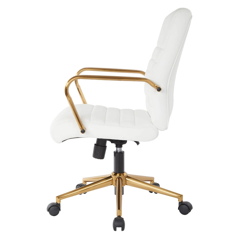 Chaise Baldwin mi-dossier en similicuir