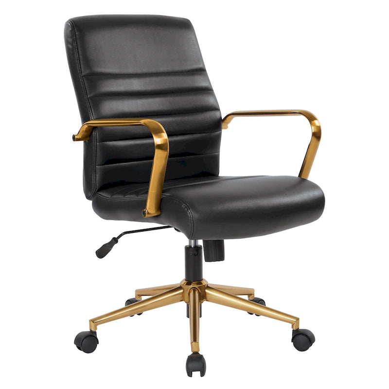 Chaise Baldwin mi-dossier en similicuir