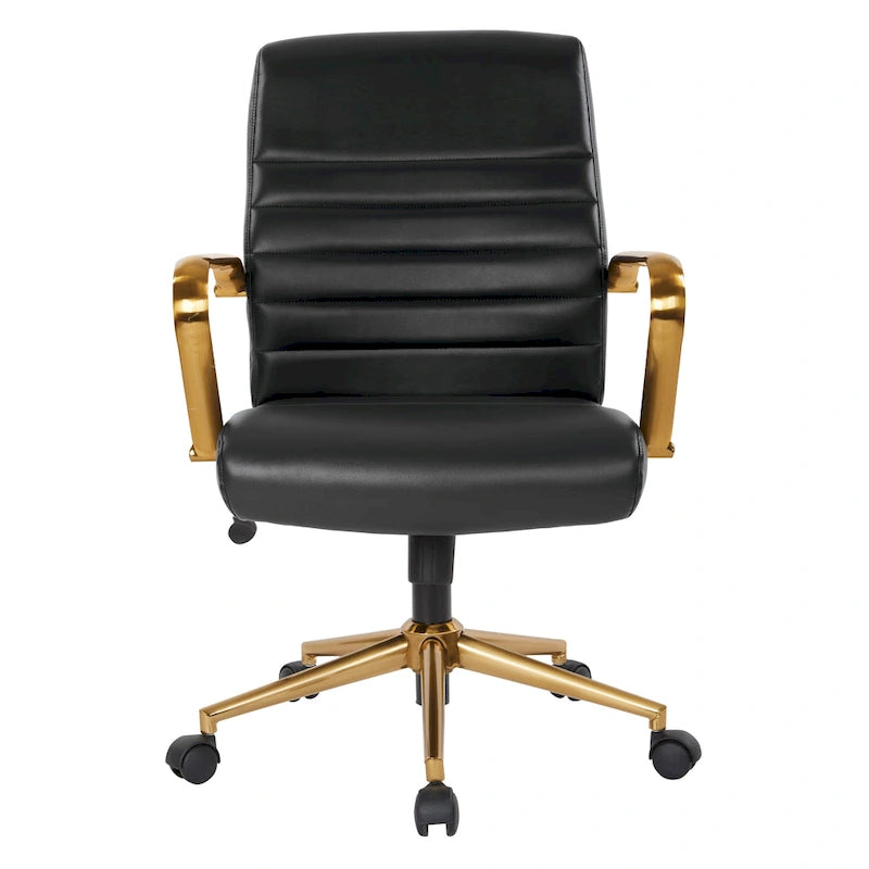 Chaise Baldwin mi-dossier en similicuir
