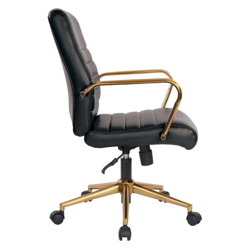 Chaise Baldwin mi-dossier en similicuir
