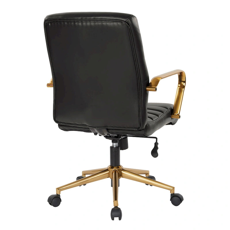 Chaise Baldwin mi-dossier en similicuir