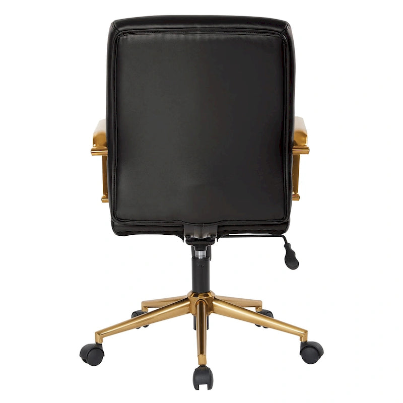 Chaise Baldwin mi-dossier en similicuir