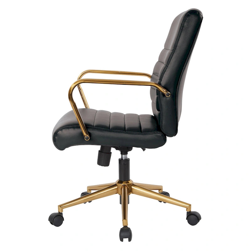 Chaise Baldwin mi-dossier en similicuir