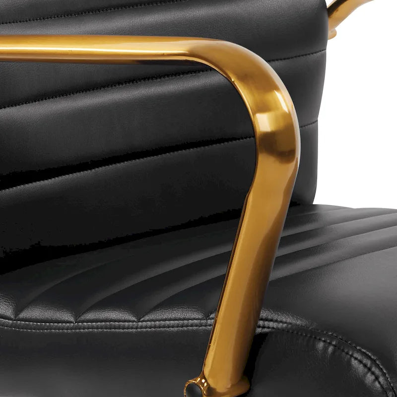 Chaise Baldwin mi-dossier en similicuir