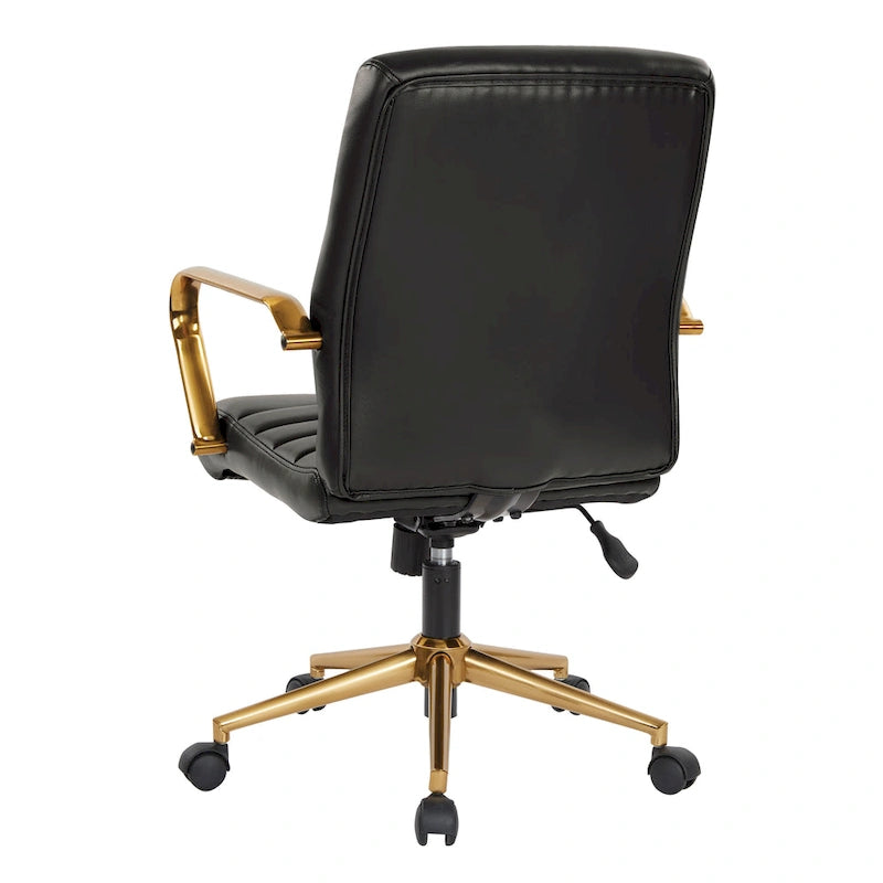Chaise Baldwin mi-dossier en similicuir