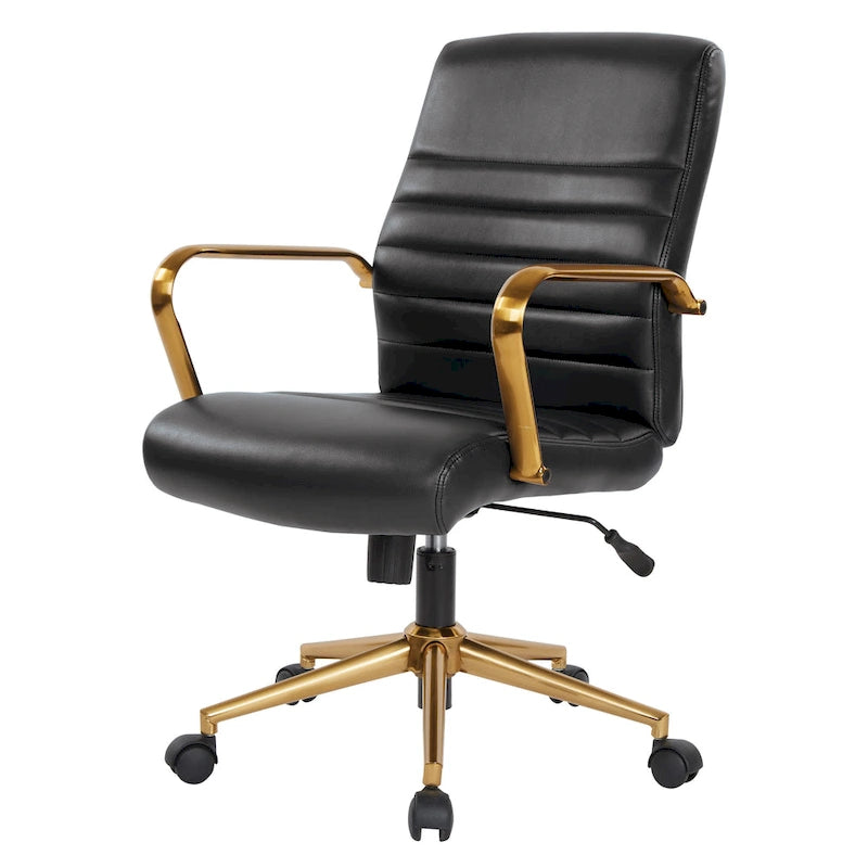 Chaise Baldwin mi-dossier en similicuir