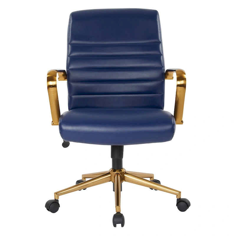 Chaise Baldwin mi-dossier en similicuir