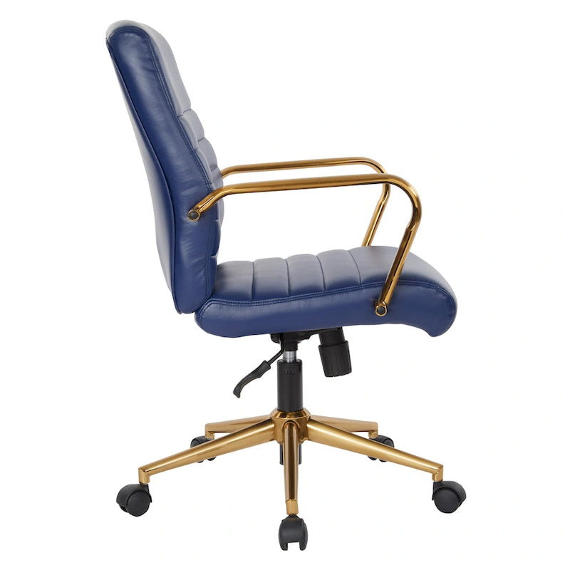 Chaise Baldwin mi-dossier en similicuir