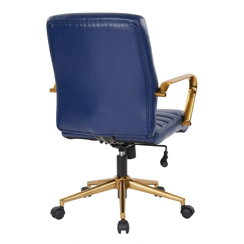 Chaise Baldwin mi-dossier en similicuir