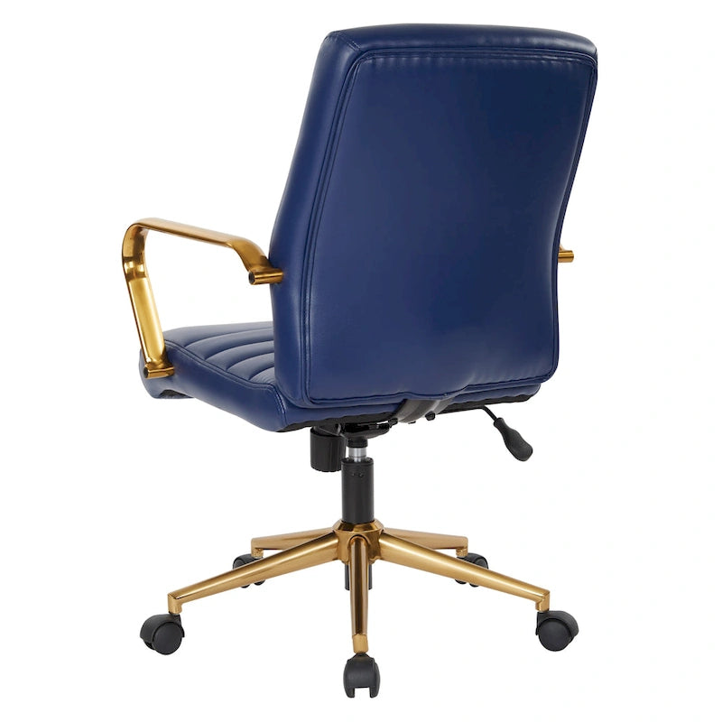 Chaise Baldwin mi-dossier en similicuir