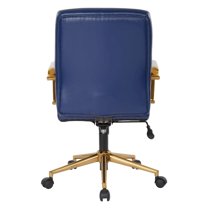 Chaise Baldwin mi-dossier en similicuir