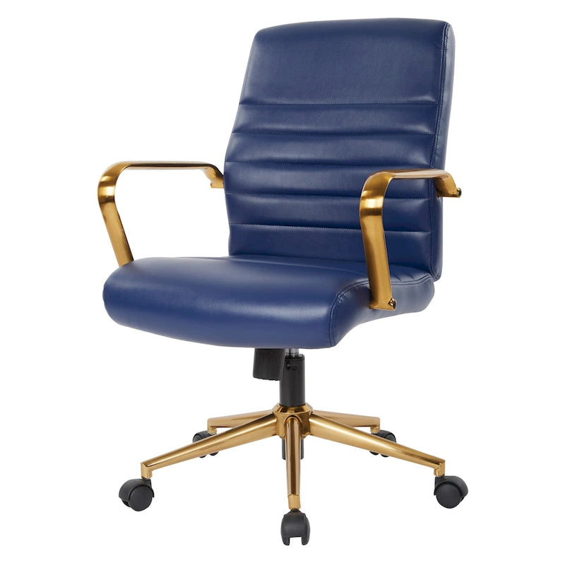 Chaise Baldwin mi-dossier en similicuir