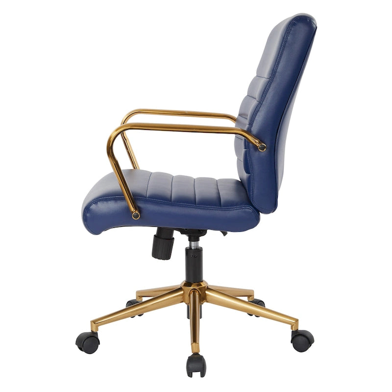 Chaise Baldwin mi-dossier en similicuir